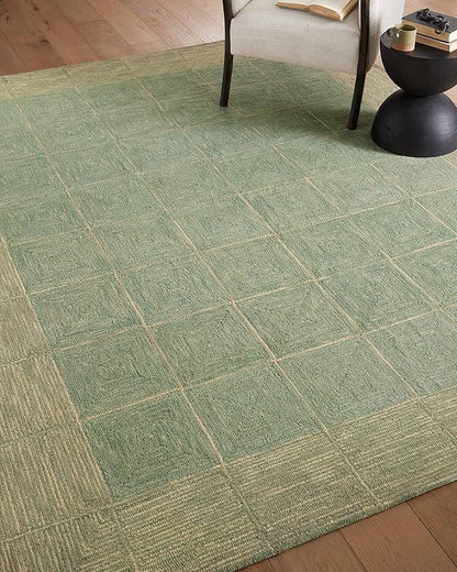 Loloi Chris Loves Julia Francis Collection FRA-02 Green/Natural 8'-6" x 12' Area Rug