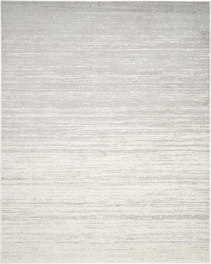 SAFAVIEH Area Rug 8x10 - Adirondack Collection - Large - Ivory & Silver, Modern Ombre Design, Non Shedding & Easy to Clean, Ideal for Living Room, Bedroom, Office, Dining Space (ADR113B)
