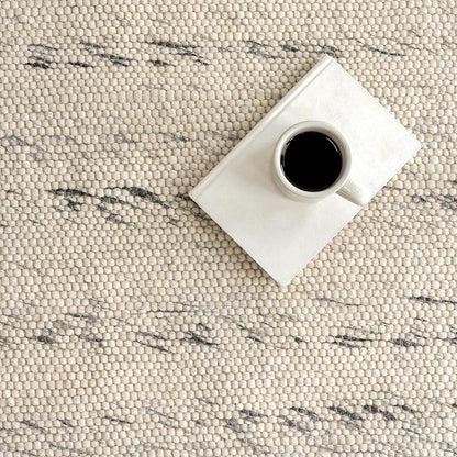 Rugs USA Hamptons Marled Ivory/Grey, 11'6" x 14'6", Hand Woven, Marled, Tassel, Soft and Cozy, High Traffic, Stain Resistant, Easy Clean, Durable Area Rug for Bedroom, Living Room, Dining, Den, Foyer