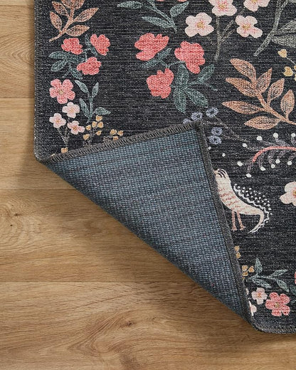 Loloi Rifle Paper Co. Maison Collection MAO-04 Tuileries Black 8'-4" x 11'-6", .19" Pile Height, Area Rug