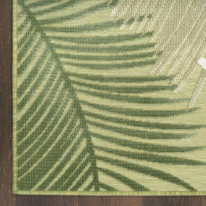 Nourison Home Suncoast Green 2' x 6' Area Rug - Easy Clean, Non Shedding, Bed Room, Living Room, Dining Room, Kitchen (6' Runner)