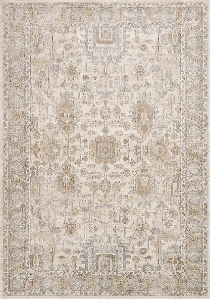 Loloi Teagan Collection TEA-03 Ivory/Sand 2'-8" x 13' Runner Rug, Large, Soft Neutral Rug, High-Traffic for Living Room, Bedroom, Home Office, Dining Area
