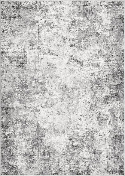 Area Rug Living Room Rugs-Washable Neutral Modern Abstract Soft Thin Large Rug Indoor Floor No Slip Rug Carpet for Bedroom Under Dining Table Home Office Decor-Grey-10'x 13'(Rectangular)