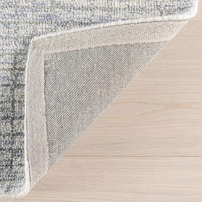 Rugs USA Melrose Light Blue/Ivory, 2'6" x 8', Handmade, Wool & Cotton, Soft and Cozy, High Traffic, Stain Resistant, Easy Clean, Durable Area Rug for Bedroom, Living Room, Dining Space, Den, Entryway