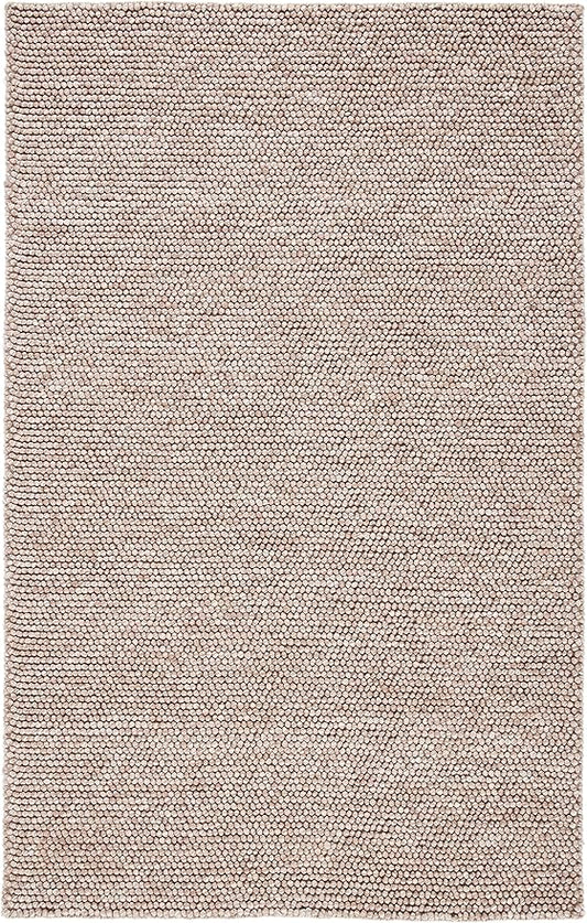 SAFAVIEH Area Rug 4x6 - Natura Collection - Brown, Handmade Wool Blend, Textured Design, Ideal for Living Room, Bedroom, Dining Space (NAT620T)