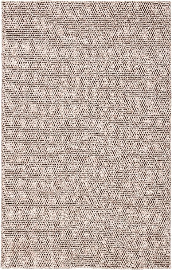 SAFAVIEH Area Rug 3x5 - Natura Collection - Brown, Handmade Wool Blend, Textured Design, Ideal for Living Room, Bedroom, Dining Space (NAT620T)
