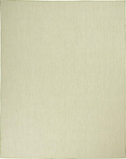 Nourison Home Courtyard Ivory Green 8' x 10' Area Rug - Easy Clean, Non Shedding, Bed Room, Living Room, Dining Room, Kitchen (8' x 10')