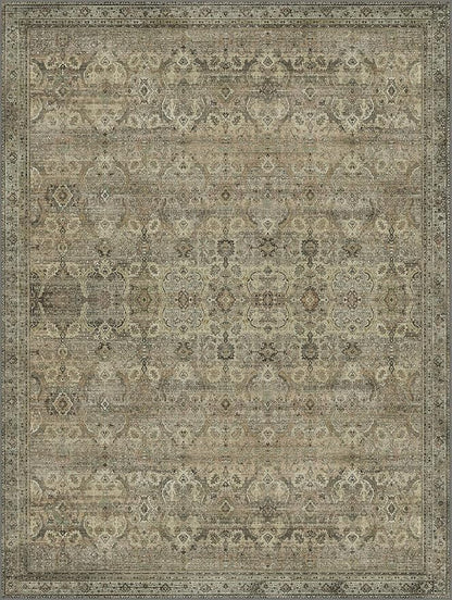 9x12 Area Rug Machine Washable Boho Rug for Living Room,Ultra-Thin Low Pile Carpet,Lightweight Indoor Printed Rug,Non Slip Floral Area Rug for Bedroom, Dining Room, Home Office,Sage
