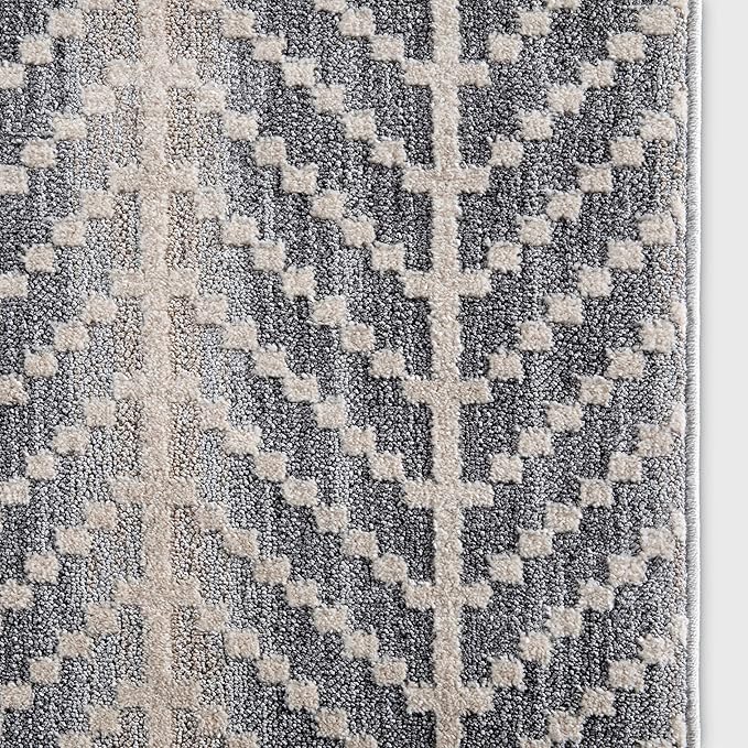 Well Woven Custom Size Hallway & Stair Runner- Harlow Rhodes Grey 31 Inches Wide x 17 Feet Long Runner (31" x 17') Runner Rug - Contemporary Design, Ultra-Soft, Easy-Clean