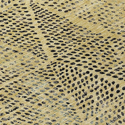 Addison Rugs Chantille ACN591 Gold 5' x 7'6" Indoor Outdoor Area Rug, Easy Clean, Machine Washable, Non Shedding, Bedroom, Living Room, Dining Room, Kitchen, Patio Rug