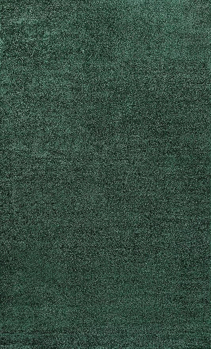 Eyely UES100L-3 Supersoft Haze Solid Low-Pile Indoor Area Rug Casual;Contemporary;Solid;Traditional, Bedroom, Kitchen, Living Room, Easy-Cleaning, Non-Shedding, 3 X 5, Emerald