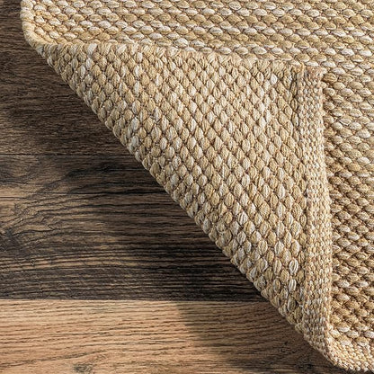 nuLOOM Alessi Solid Farmhouse Cotton Area Rug, 4x6, Beige