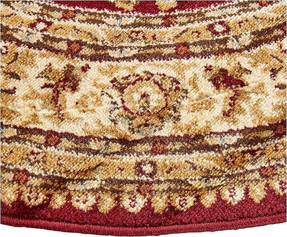 Unique Loom Voyage Collection Traditional Oriental Classic Intricate Design Area Rug (4' 0 x 6' 0 Oval, Red/Gold)
