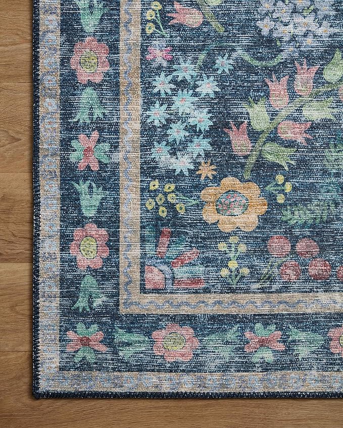 Loloi Rifle Paper Co. Maison Collection MAO-06 Blue/Multi 2'-6" x 12'-0", .19" Pile Height, Runner Rug