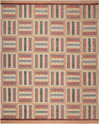 Nourison Home Nordic Multicolor 8' x 10' Area Rug - Easy Clean, Non Shedding, Bed Room, Living Room, Dining Room, Kitchen (8' x 10')