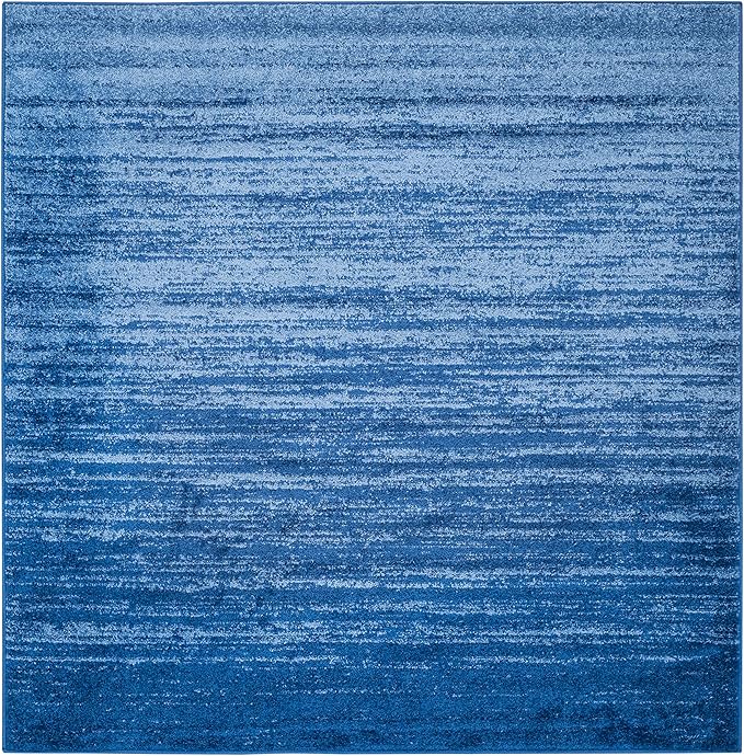 SAFAVIEH Adirondack Collection Area Rug - 12' Square, Light Blue & Dark Blue, Modern Ombre Design, Non Shedding & Easy to Clean, Ideal for Living Room, Bedroom, Office, Dining Space (ADR113F)