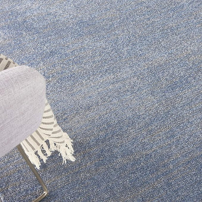 Nourison Home Nourison Essentials Blue Grey 4' x 6' Area Rug - Easy Clean, Non Shedding, Bed Room, Living Room, Dining Room, Kitchen (4' x 6')