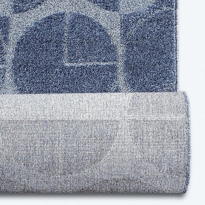 Well Woven Custom Size Hallway & Stair Runner- Harlow Harmony Blue 27 Inches Wide x 25 Feet Long Runner (27" x 25') Runner Rug - Modern Geometric Pattern, Ultra-Soft, Easy-Clean