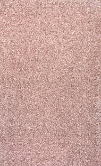 JONATHAN Y Haze Solid Low-Pile Pink Indoor Area Rug 4x6, Coastal,Bohemian,Minimalist,Classic, Easy-Cleaning for Living Room,Bedroom,Kitchen,Pet Friendly,Non-Shedding (SEU100P-4)