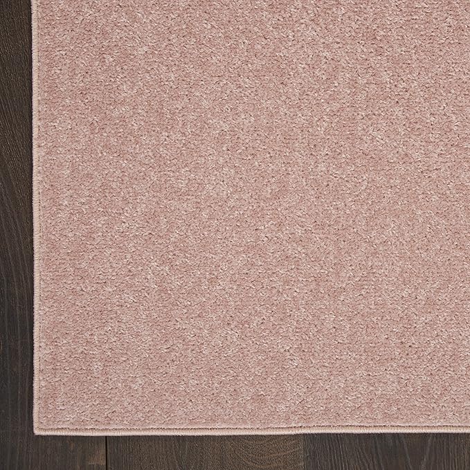 Nourison Home Nourison Essentials Pink 3' x 5' Area Rug - Easy Clean, Non Shedding, Bed Room, Living Room, Dining Room, Kitchen (3' x 5')