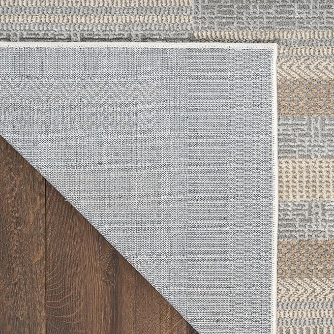 Nourison Home Nordic Grey Multicolor 5' x 7' Scandinavian Area Rug - Easy Clean, Non Shedding, Bed Room, Living Room, Dining Room, Kitchen (5' x 7')
