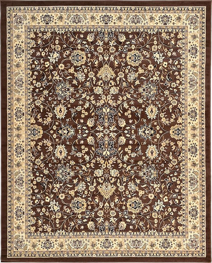 Unique Loom Sialk Hill Collection Area Rug - Washington (7' 10" x 10' Rectangle Brown/Black)