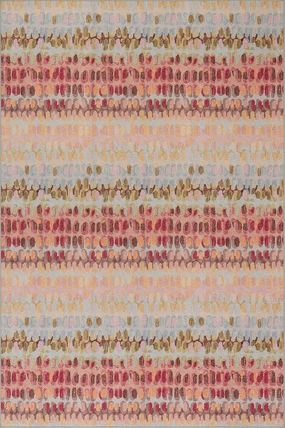 Dash & Albert Paint Chip Pastel Machine Washable Rug, 6 X 9 Feet, Multicolored Geometric Pattern
