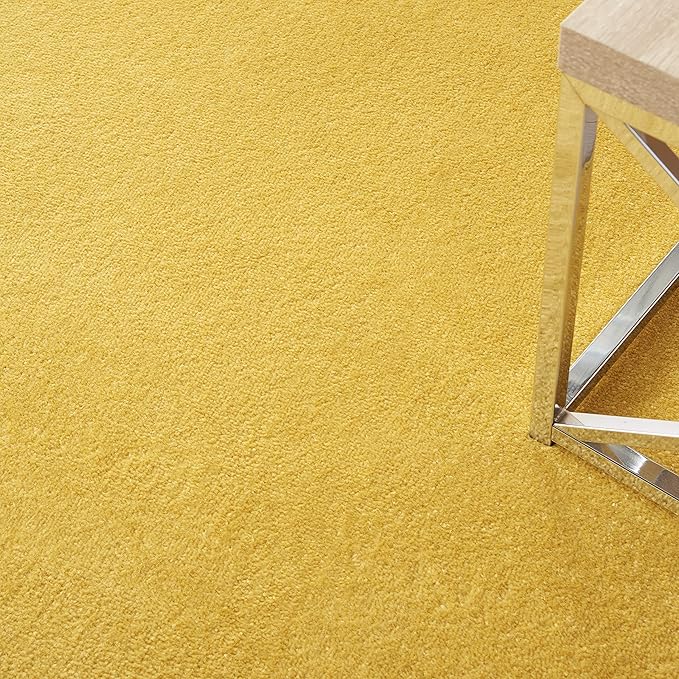 Nourison Home Nourison Essentials Yellow 4' x 6' Area Rug - Easy Clean, Non Shedding, Bed Room, Living Room, Dining Room, Kitchen (4' x 6')