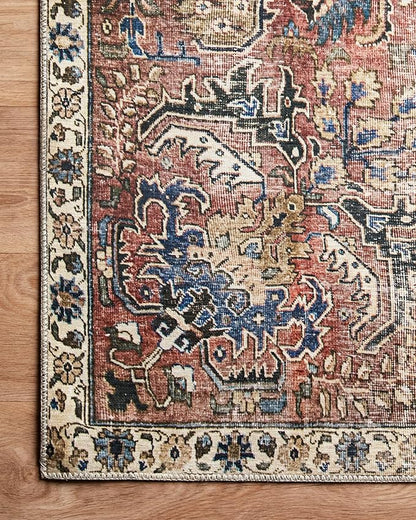 Loloi Chris Loves Julia Jules Collection JUL-01 Merlot/Multi 3'-6'' x 5'-6'', .13" Pile Height, Accent Rug