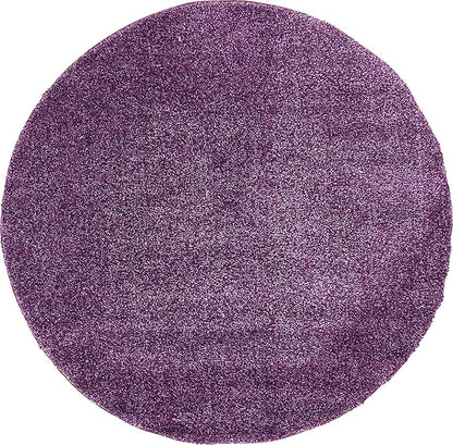 Unique Loom Solo Collection Area Rug - Calabasas (6' 1" Round, Violet)