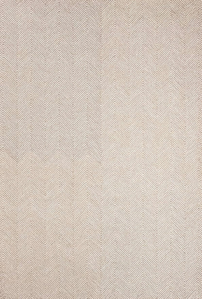 Modern Herringbone Chevron Collection Handcrafted Wool Area Rug - Durable, Zigzag Pattern, for High Traffic, Contemporary Design for Living Room, Bedroom, Dining Room Decor (Sand Beige, 10' x 14')