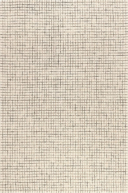 Rugs USA Melrose Cream, 6' Square, Handmade, Wool & Cotton, Soft and Cozy, High Traffic, Stain Resistant, Easy Clean, Durable Area Rug for Bedroom, Living Room, Dining Space, Den, Entryway