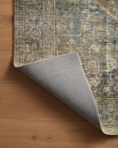 Loloi Amber Lewis Morgan Collection MOG-05 Spice/Lagoon 9'-6" x 13'-6" 38" Thick Area Rug feat. CloudPile, Neutral, Room Décor, Vintage Inspired, Livingroom, Bedroom, Dining Area