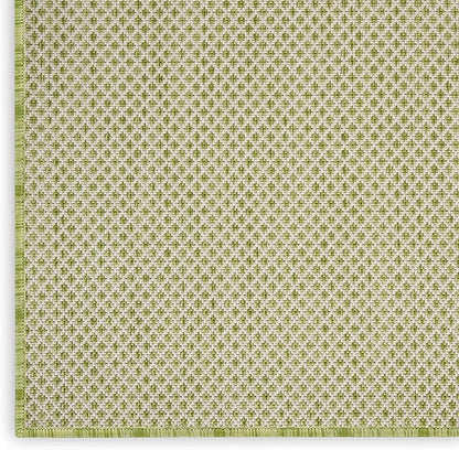Nourison Home Courtyard Ivory Green 7' x 10' Area Rug - Easy Clean, Non Shedding, Bed Room, Living Room, Dining Room, Kitchen (7' x 10')