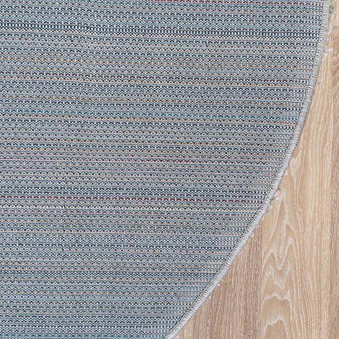 Unique Loom Solid Shag Collection Area Rug (3' 3" Round, Cloud Gray)