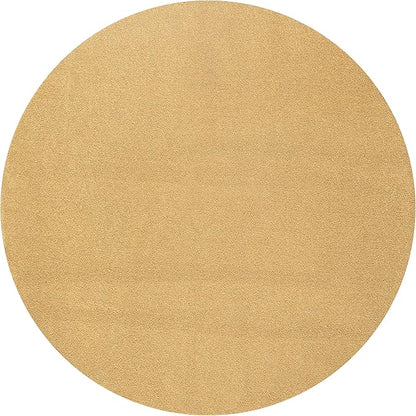JONATHAN Y Haze Solid Low-Pile Mustard 6' Round Indoor Area Rug, Coastal,Bohemian,Minimalist,Classic, Easy-Cleaning for Living Room,Bedroom,Kitchen,Pet Friendly,Non-Shedding (SEU100B-6R)