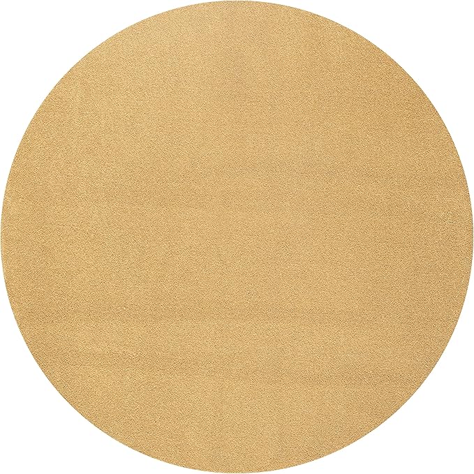 JONATHAN Y Haze Solid Low-Pile Mustard 8' Round Indoor Area Rug, Coastal,Bohemian,Minimalist,Classic, Easy-Cleaning for Living Room,Bedroom,Kitchen,Pet Friendly,Non-Shedding (SEU100B-8R)