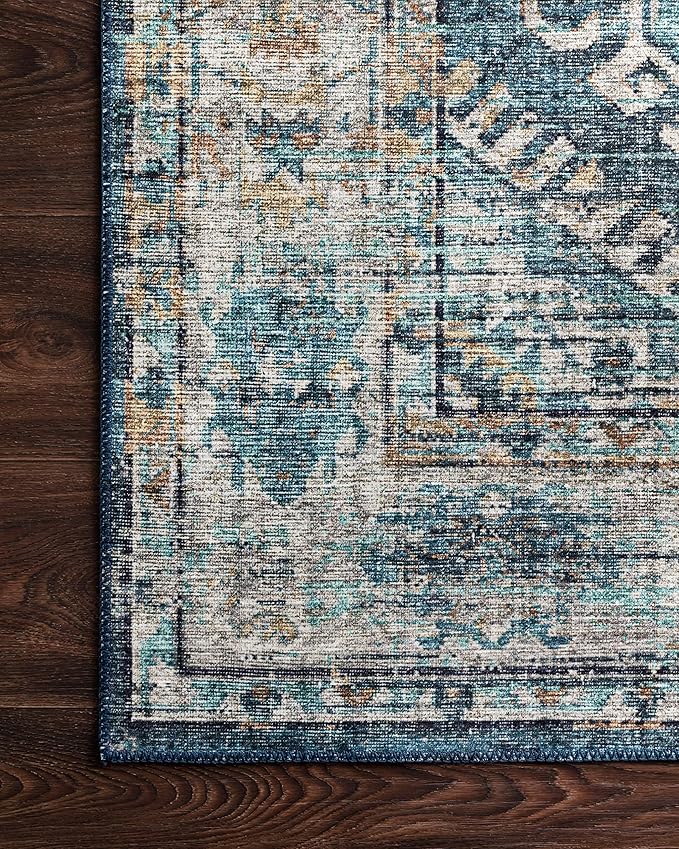 Loloi II Skye Collection SKY-03 Denim/Natural 3'-6" x 5'-6" Accent Rug