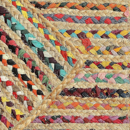 REDEARTH · Jute Cotton Chindi Area Rug - 2'x3' Rectangular Rug, Handwoven, Non-Shedding, Soft & Durable – Multi Tones for Home Décor in Living Room, Dining Room, Bedroom, Set of 2