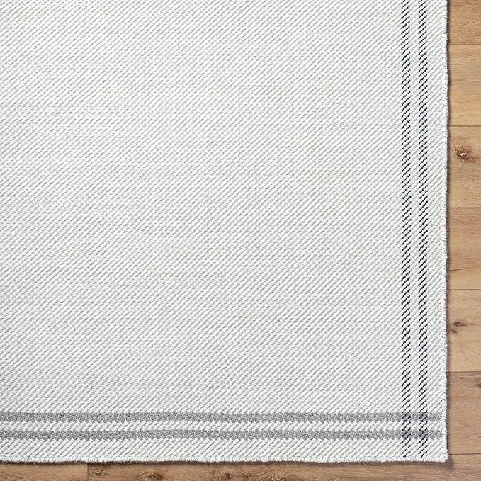 Mark&Day Wool Rugs, 2x8 Janmichael Cottage Light Silver/Charcoal Runner Area Rug, Silver Grey Carpet for Hallway, Kitchen, Bedroom or Living Room (2'6" x 8' Runner)