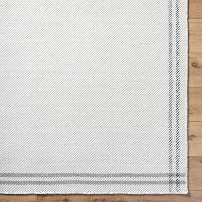 Mark&Day Wool Rugs, 2x8 Janmichael Cottage Light Silver/Charcoal Runner Area Rug, Silver Grey Carpet for Hallway, Kitchen, Bedroom or Living Room (2'6" x 8' Runner)