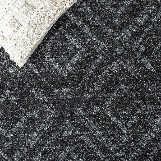 SAFAVIEH Adirondack Collection Runner Rug - 2'6" x 6', Dark Grey & Grey, Modern Diamond Distressed Design, Non-Shedding & Easy Care, Ideal for High Traffic Areas in Living Room, Bedroom (ADR131F)
