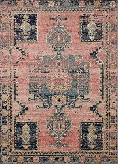 Loloi Jocelyn Collection JOC-06 Rose/Rose 2'-3" x 4'-0" .38" Thick Accent Rug
