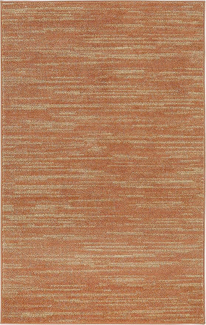 Nourison Home Nourison Essentials Rust 3' x 5' Area Rug - Easy Clean, Non Shedding, Bed Room, Living Room, Dining Room, Kitchen (3' x 5')