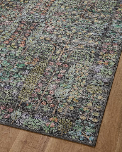 Loloi Rifle Paper Co. Maison Collection MAO-07 Charcoal 7'-6" x 9'-6", .19" Pile Height, Area Rug