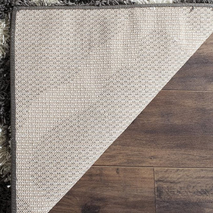 SAFAVIEH Dallas Shag Collection Runner Rug - 2'3" x 20', Dark Grey & Ivory, Trellis Design, Non-Shedding & Easy Care, 1.5-inch Thick Ideal for High Traffic Areas in Living Room, Bedroom (SGD257A)