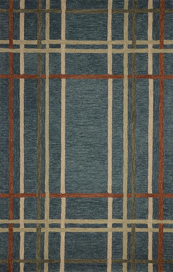 Loloi Magnolia Home by Joanna Gaines Waylon Collection WAY-01 Denim/Multi 2'-6" x 9'-9" Runner Rug