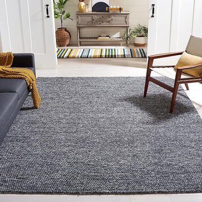 SAFAVIEH Area Rug 9x12 - Natura Collection - Large - Dark Grey, Handmade Wool Blend, Textured Design, Ideal for Living Room, Bedroom, Dining Space (NAT620H)