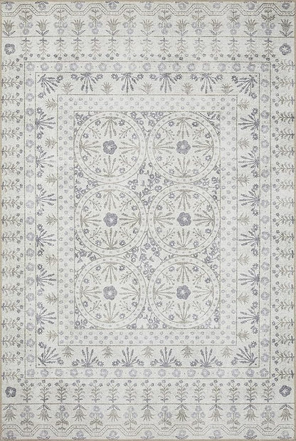 Loloi Rifle Paper Co. Maison Collection MAO-03 Rosette Ivory 8'-4" x 11'-6", .19" Pile Height, Area Rug