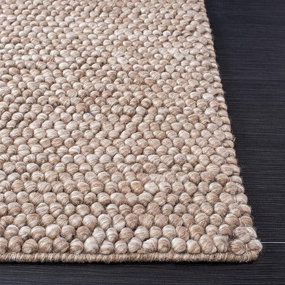 SAFAVIEH Area Rug 11x15 - Natura Collection - Large - Brown, Handmade Wool Blend, Textured Design, Ideal for Living Room, Bedroom, Dining Space (NAT620T)